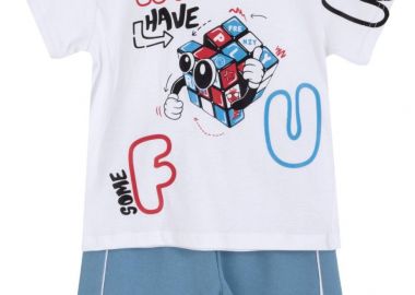 ΣΕΤ ΜΠΛΟΥΖΑ ΒΕΡΜΟΥΔΑ - ΛΕΥΚΟ ΡΑΦ ΛΕΥΚΟ ΡΑΦ - Frenzy style - 