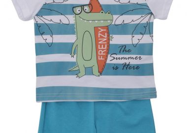 ΣΕΤ ΜΠΛΟΥΖΑ ΒΕΡΜΟΥΔΑ - ΛΕΥΚΟ ΤΥΡΚΟΥΑΖ ΛΕΥΚΟ ΤΥΡΚΟΥΑΖ - Frenzy style - 