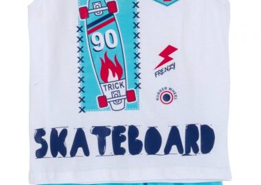 ΣΕΤ ΜΠΛΟΥΖΑ ΒΕΡΜΟΥΔΑ - ΛΕΥΚΟ ΤΥΡΚΟΥΑΖ ΛΕΥΚΟ ΤΥΡΚΟΥΑΖ - Frenzy style - 