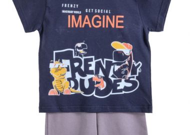 ΣΕΤ ΜΠΛΟΥΖΑ ΒΕΡΜΟΥΔΑ - ΜΑΡΕΝ ΓΚΡΙ ΜΑΡΕΝ ΓΚΡΙ - Frenzy style - 