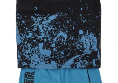 ΣΕΤ ΜΠΛΟΥΖΑ ΒΕΡΜΟΥΔΑ - Μαυρο τυρκουαζ ΜΑΥΡΟ ΤΥΡΚΟΥΑΖ - Frenzy style - 