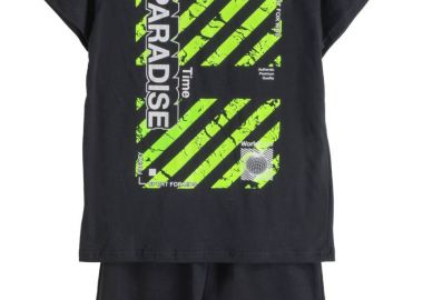 ΣΕΤ ΜΠΛΟΥΖΑ ΒΕΡΜΟΥΔΑ - ΜΑΥΡΟ ΜΑΥΡΟ - Frenzy style - 