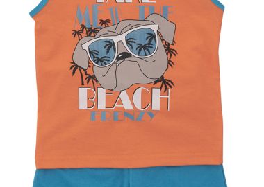 ΣΕΤ ΜΠΛΟΥΖΑ ΒΕΡΜΟΥΔΑ - Πορτοκαλι τυρκουαζ ΠΟΡΤΟΚΑΛΙ ΤΥΡΚΟΥΑΖ - Frenzy style - 