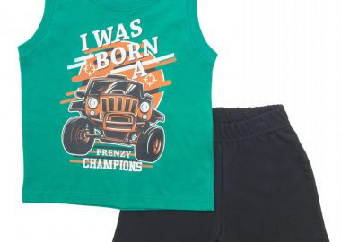 ΣΕΤ ΜΠΛΟΥΖΑ ΒΕΡΜΟΥΔΑ - ΠΡΑΣΙΝΟ ΜΑΥΡΟ ΠΡΑΣΙΝΟ ΜΑΥΡΟ - Frenzy style - 