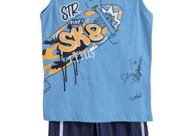 ΣΕΤ ΜΠΛΟΥΖΑ ΒΕΡΜΟΥΔΑ - ΡΑΦ ΜΑΥΡΟ ΡΑΦ ΜΑΥΡΟ - Frenzy style - 