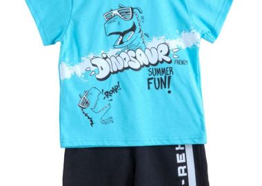 ΣΕΤ ΜΠΛΟΥΖΑ ΒΕΡΜΟΥΔΑ - Τυρκουαζ μαυρο ΤΥΡΚΟΥΑΖ ΜΑΥΡΟ - Frenzy style - 