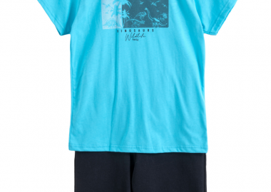 ΣΕΤ ΜΠΛΟΥΖΑ ΒΕΡΜΟΥΔΑ - Τυρκουαζ μαυρο ΤΥΡΚΟΥΑΖ ΜΑΥΡΟ - Frenzy style - 