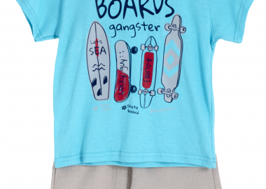 ΣΕΤ ΜΠΛΟΥΖΑ ΒΕΡΜΟΥΔΑ - ΤΥΡΚΟΥΑΖ ΜΠΕΖ ΤΥΡΚΟΥΑΖ ΜΠΕΖ - Frenzy style - 