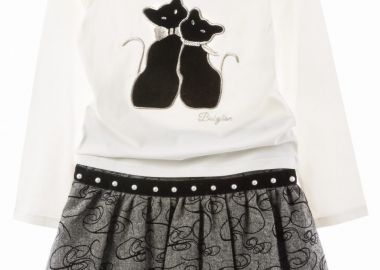 ΣΕΤ ΜΠΛΟΥΖΑ ΦΟΥΣΤΑ - ΕΚΡΟΥ ΓΚΡΙ ΕΚΡΟΥ ΓΚΡΙ - Babylon fashion - 