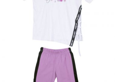 ΣΕΤ ΜΠΛΟΥΖΑ ΚΟΛΑΝ - Λευκο λιλα ΛΕΥΚΟ ΛΙΛΑ - Frenzy style - 