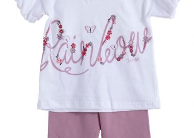 ΣΕΤ ΜΠΛΟΥΖΑ ΚΟΛΑΝ - Λευκο ροζ dusty ΛΕΥΚΟ ΡΟΖ DUSTY - Frenzy style - 