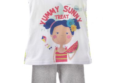 ΣΕΤ ΜΠΛΟΥΖΑ ΚΟΛΑΝ - ΛΕΥΚΟ ΓΚΡΙ ΛΕΥΚΟ ΓΚΡΙ - Frenzy style - 