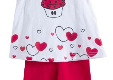 ΣΕΤ ΜΠΛΟΥΖΑ ΚΟΛΑΝ - ΛΕΥΚΟ ΚΟΚΚΙΝΟ ΛΕΥΚΟ ΚΟΚΚΙΝΟ - Frenzy style - 