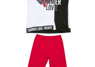 ΣΕΤ ΜΠΛΟΥΖΑ ΚΟΛΑΝ - ΛΕΥΚΟ ΚΟΚΚΙΝΟ ΛΕΥΚΟ ΚΟΚΚΙΝΟ - Frenzy style - 