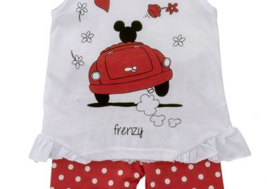 ΣΕΤ ΜΠΛΟΥΖΑ ΚΟΛΑΝ - ΛΕΥΚΟ ΚΟΚΚΙΝΟ ΛΕΥΚΟ ΚΟΚΚΙΝΟ - Frenzy style - 