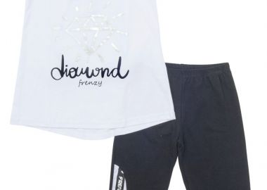 ΣΕΤ ΜΠΛΟΥΖΑ ΚΟΛΑΝ - ΛΕΥΚΟ ΜΑΥΡΟ ΛΕΥΚΟ ΜΑΥΡΟ - Frenzy style - 