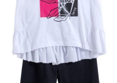 ΣΕΤ ΜΠΛΟΥΖΑ ΚΟΛΑΝ - ΛΕΥΚΟ ΜΑΥΡΟ ΛΕΥΚΟ ΜΑΥΡΟ - Frenzy style - 