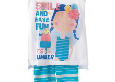 ΣΕΤ ΜΠΛΟΥΖΑ ΚΟΛΑΝ - ΛΕΥΚΟ ΤΥΡΚΟΥΑΖ ΛΕΥΚΟ ΤΥΡΚΟΥΑΖ - Frenzy style - 