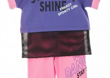 ΣΕΤ ΜΠΛΟΥΖΑ ΚΟΛΑΝ - ΜΩΒ ΓΡΑΝΙΤΑ ΜΩΒ ΓΡΑΝΙΤΑ - Frenzy style - 