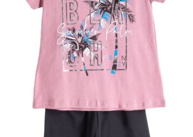 ΣΕΤ ΜΠΛΟΥΖΑ ΚΟΛΑΝ - ΡΟΖ DUSTY ΜΑΥΡΟ ΡΟΖ DUSTY ΜΑΥΡΟ - Frenzy style - 