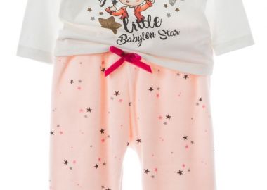 ΣΕΤ ΜΠΛΟΥΖΑ ΠΑΝΤΕΛΟΝΙ - ΕΚΡΟΥ ΡΟΖ ΕΚΡΟΥ ΡΟΖ - Babylon fashion - 