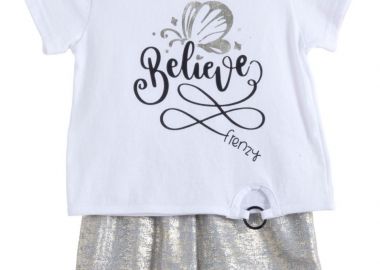 ΣΕΤ ΜΠΛΟΥΖΑ ΣΟΡΤΣ - ΛΕΥΚΟ ΧΡΥΣΟ ΛΕΥΚΟ ΧΡΥΣΟ - Frenzy style - 