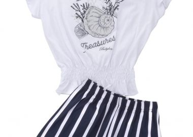 ΣΕΤ ΜΠΛΟΥΖΑ ΣΟΡΤΣ - ΛΕΥΚΟ ΜΑΡΕΝ ΛΕΥΚΟ ΜΑΡΕΝ - Babylon fashion - 