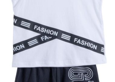 ΣΕΤ ΜΠΛΟΥΖΑ ΣΟΡΤΣ - ΛΕΥΚΟ ΜΑΥΡΟ ΛΕΥΚΟ ΜΑΥΡΟ - Frenzy style - 