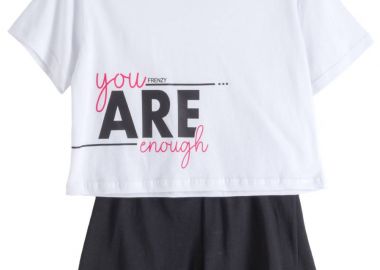 ΣΕΤ ΜΠΛΟΥΖΑ ΣΟΡΤΣ - ΛΕΥΚΟ ΜΑΥΡΟ ΛΕΥΚΟ ΜΑΥΡΟ - Frenzy style - 