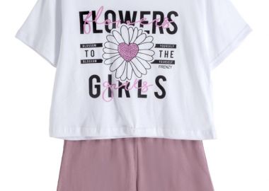 ΣΕΤ ΜΠΛΟΥΖΑ ΣΟΡΤΣ - ΛΕΥΚΟ ΡΟΖ DUSTY ΛΕΥΚΟ ΡΟΖ DUSTY - Frenzy style - 