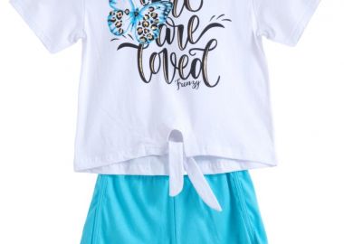 ΣΕΤ ΜΠΛΟΥΖΑ ΣΟΡΤΣ - ΛΕΥΚΟ ΤΥΡΚΟΥΑΖ ΛΕΥΚΟ ΤΥΡΚΟΥΑΖ - Frenzy style - 