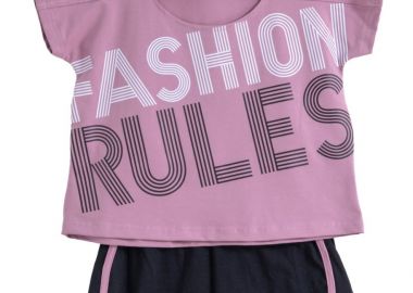 ΣΕΤ ΜΠΛΟΥΖΑ ΣΟΡΤΣ - Μαυρο ροζ dusty ΜΑΥΡΟ ΡΟΖ DUSTY - Frenzy style - 