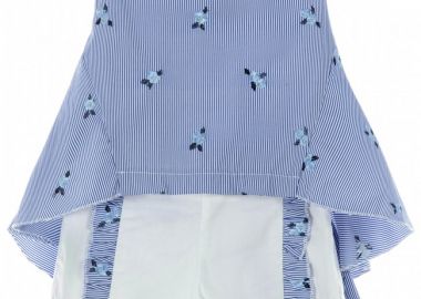 ΣΕΤ ΜΠΛΟΥΖΑ ΣΟΡΤΣ - ΜΠΛΕ ΛΕΥΚΟ ΜΠΛΕ ΛΕΥΚΟ - Babylon fashion - 