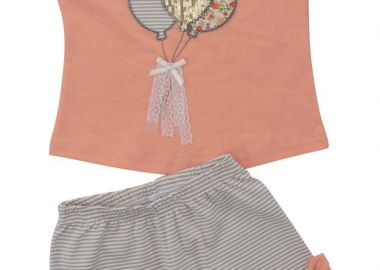 ΣΕΤ ΜΠΛΟΥΖΑ ΣΟΡΤΣ - Ροδακινι εκρου ΡΟΔΑΚΙΝΙ ΕΚΡΟΥ - Frenzy style - 