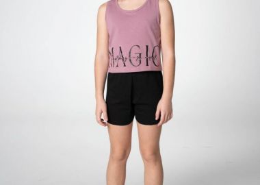 ΣΕΤ ΜΠΛΟΥΖΑ ΣΟΡΤΣ - ΡΟΖ DUSTY ΜΑΥΡΟ ΡΟΖ DUSTY ΜΑΥΡΟ - Frenzy style - 