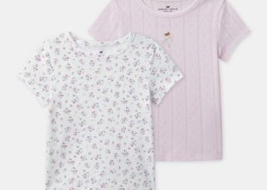 Σετ Παιδικά Φανελάκια για Κορίτσια Floral Ballerina 2 τμχ ΡΟΖ - SERGENT MAJOR - 