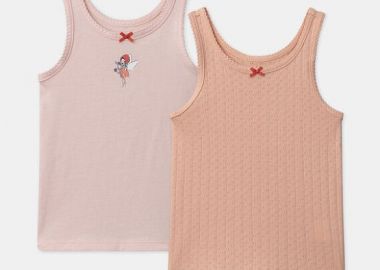 Σετ Παιδικά Φανελάκια για Κορίτσια Strawberry Fairy 2 τμχ ΠΟΡΤΟΚΑΛΙ - SERGENT MAJOR - 