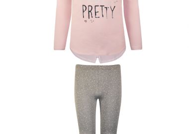 Σετ Παιδικό Κολάν Energiers με πουά μοτίβο και Μπλούζα με τύπωμα Ανθρακί 16-120279-0-9 Ανθρακί - Energiers - 