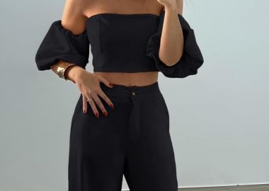 Σετ Παντελόνι Με Μπούστο Μαύρο - Amelie's - 