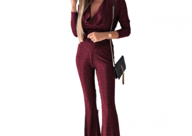 Σετ Παντελόνι Μπλούζα Flake Μπορντώ - Amelie's - 