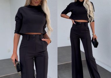 Σετ Παντελόνι Top Aria Μαύρο - Amelie's - 