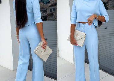 Σετ Παντελόνι Top Aria Σιέλ - Amelie's - 