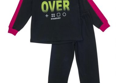 ΣΕΤ ΠΙΤΖΑΜΑ - ΜΑΥΡΟ ΚΟΚΚΙΝΟ ΜΑΥΡΟ ΚΟΚΚΙΝΟ - Stardust - 