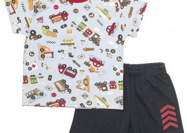 ΣΕΤ ΠΙΤΖΑΜΑ - ΜΑΥΡΟ ΜΑΥΡΟ - Stardust - 