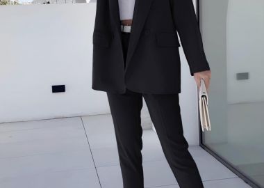 Σετ Σακάκι Παντελόνι Dahlia Μαύρο - Amelie's - 