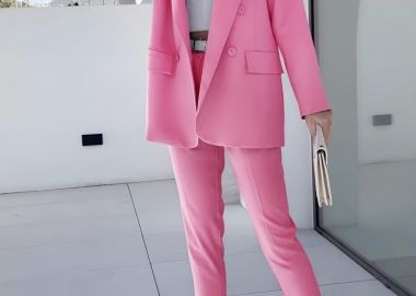 Σετ Σακάκι Παντελόνι Dahlia Ροζ - Amelie's - 