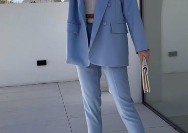 Σετ Σακάκι Παντελόνι Dahlia Σιελ - Amelie's - 