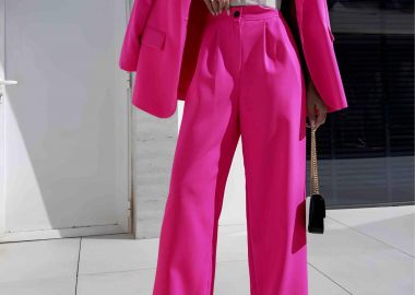 Σετ Σακάκι Παντελόνι Kiklamin Φουξ - Amelie's - 