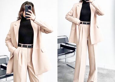 Σετ Σακάκι Παντελόνι Leia Μπεζ - Amelie's - 