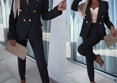 Σετ Σακάκι Παντελόνι Owl Μαύρο - Amelie's - 